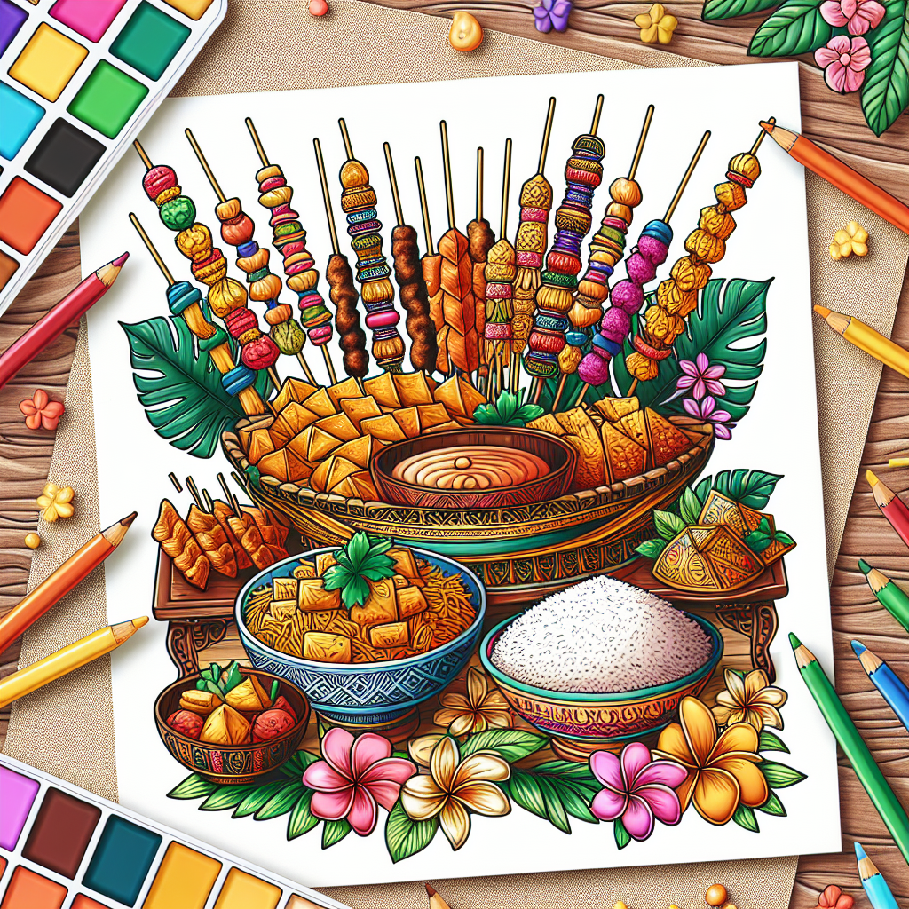 Mewarnai Gambar Makanan Tradisional Indonesia: Kreativitas dalam